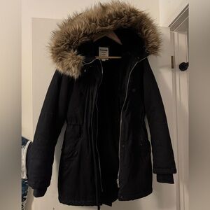Garage Faux fur lined black Parka